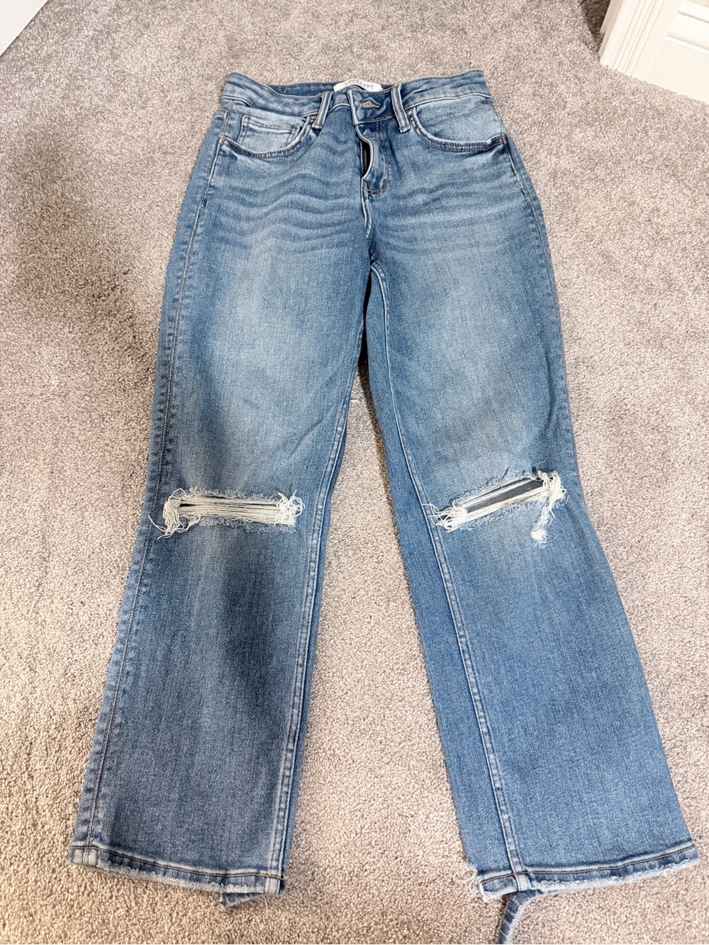 Lovervet W1290 Distressed Boyfriend Jeans in Blue Waist 27/5